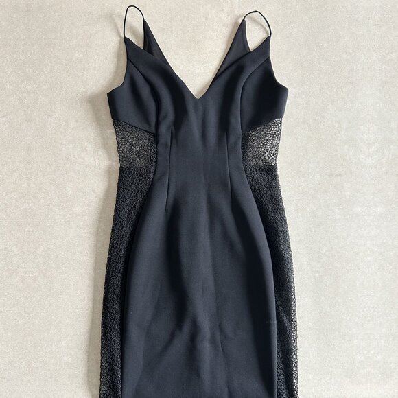 Nicholas Black Crepe Insert Dress ASO Isabelle Lightwood - Picture 8 of 15